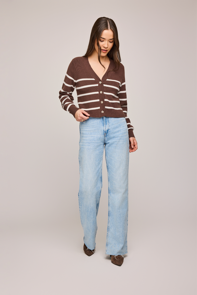 Eden Brunette Stripe Cardigan