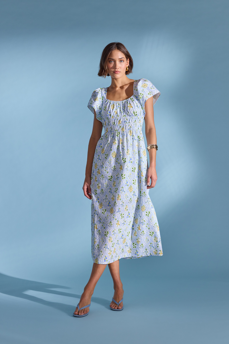 Meadow Ditsy Flutter Midi Dress