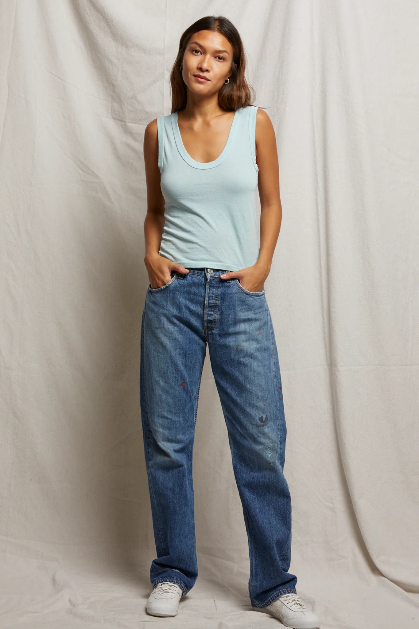 Khara Iced Aqua Rib Scoop Tank