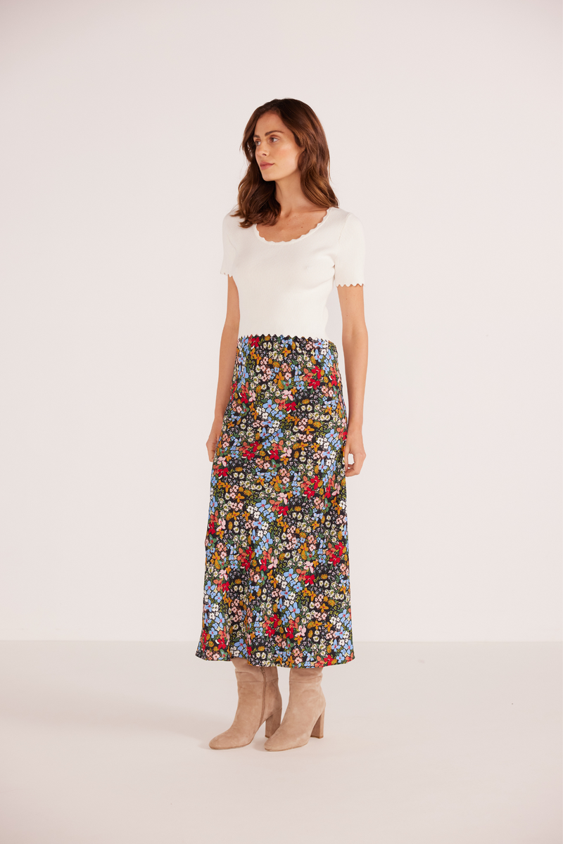 Josie Ditsy Floral Midi Skirt