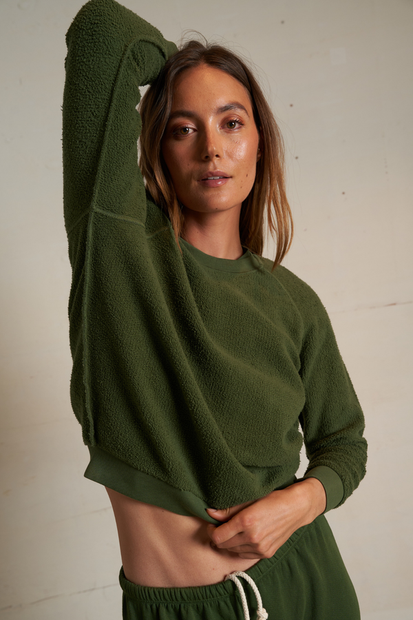 Ziggy Fern Green Inside Out Pullover