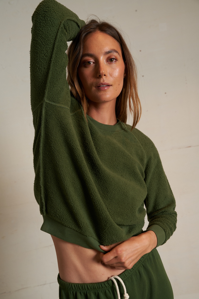 Ziggy Fern Green Inside Out Pullover