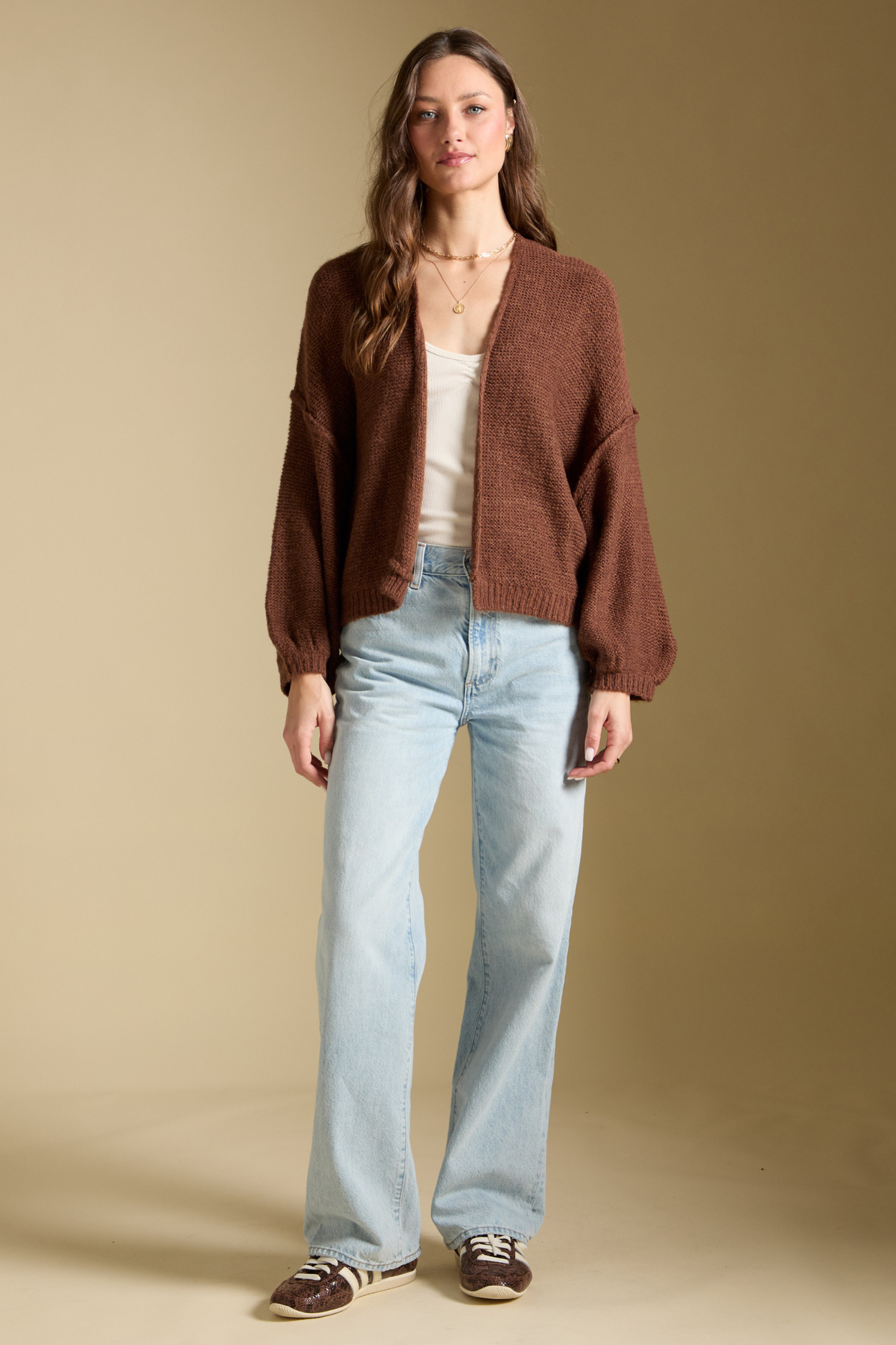 Aden Chocolate Cardigan