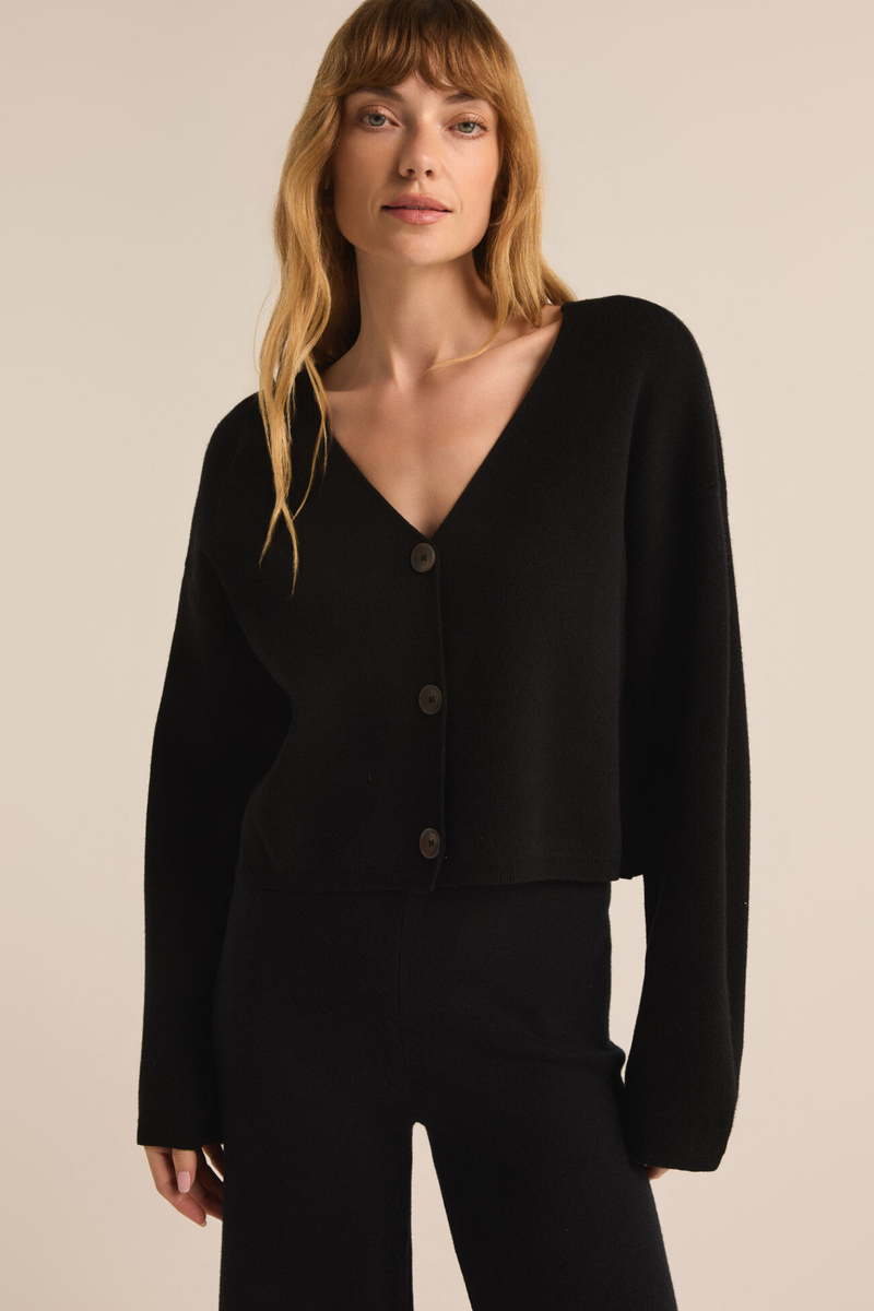 Estelle Black Knit Cardigan