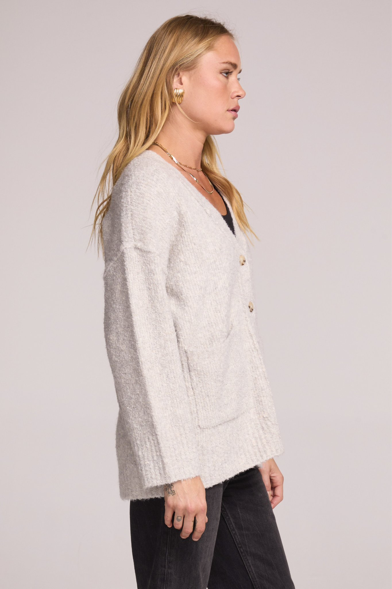 Ennza Oatmeal Cardigan