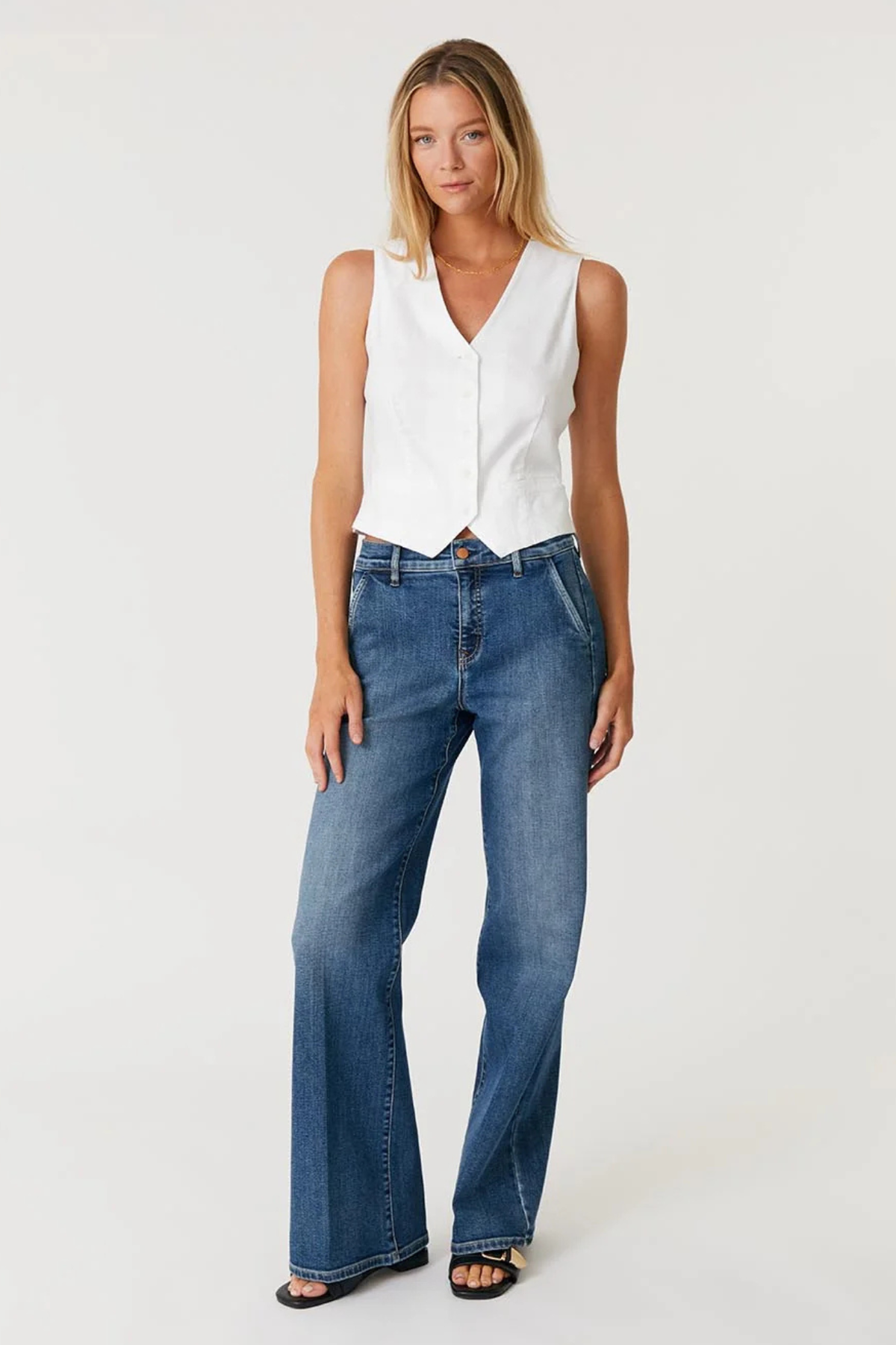 Ellis Blue Strand Denim Trouser
