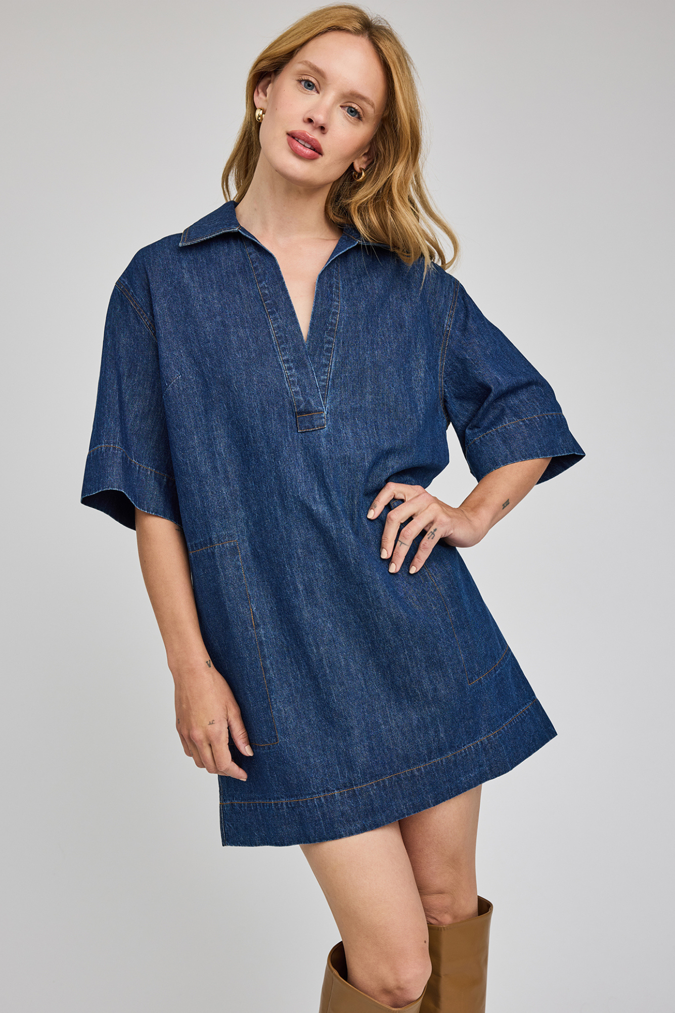 Evelina Denim Dress