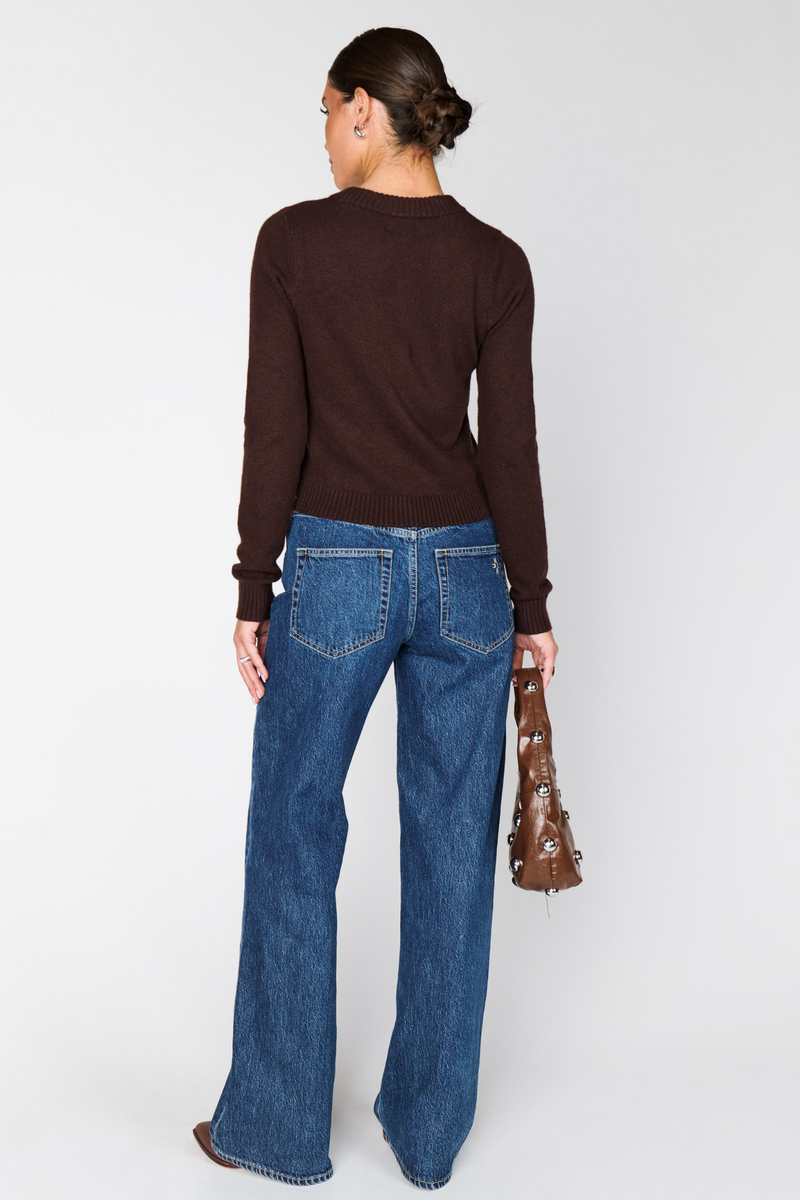 Tuck In Mocha Knit Sweater