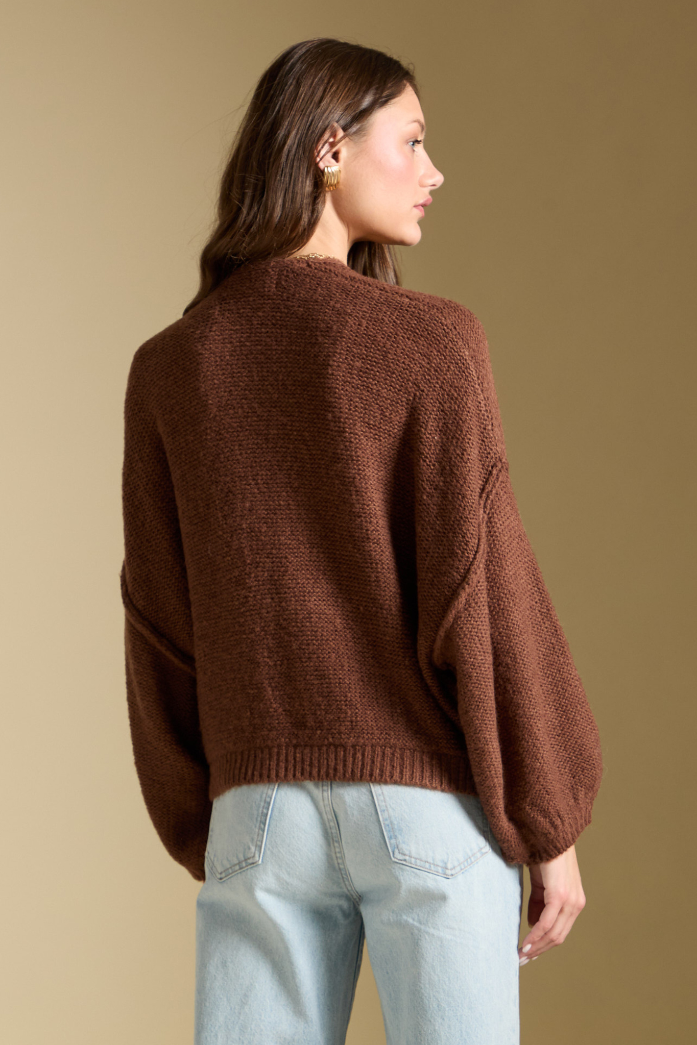 Aden Chocolate Cardigan