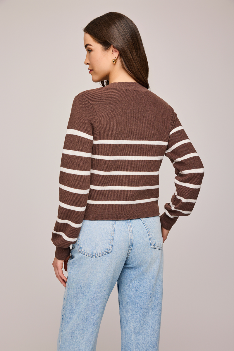 Eden Brunette Stripe Cardigan