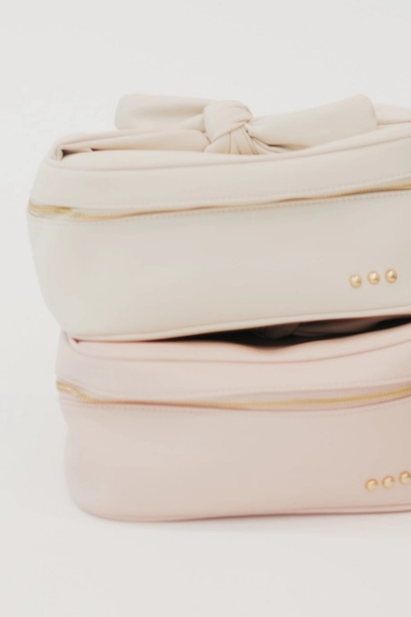 Blush Bow Cosmetic Bag