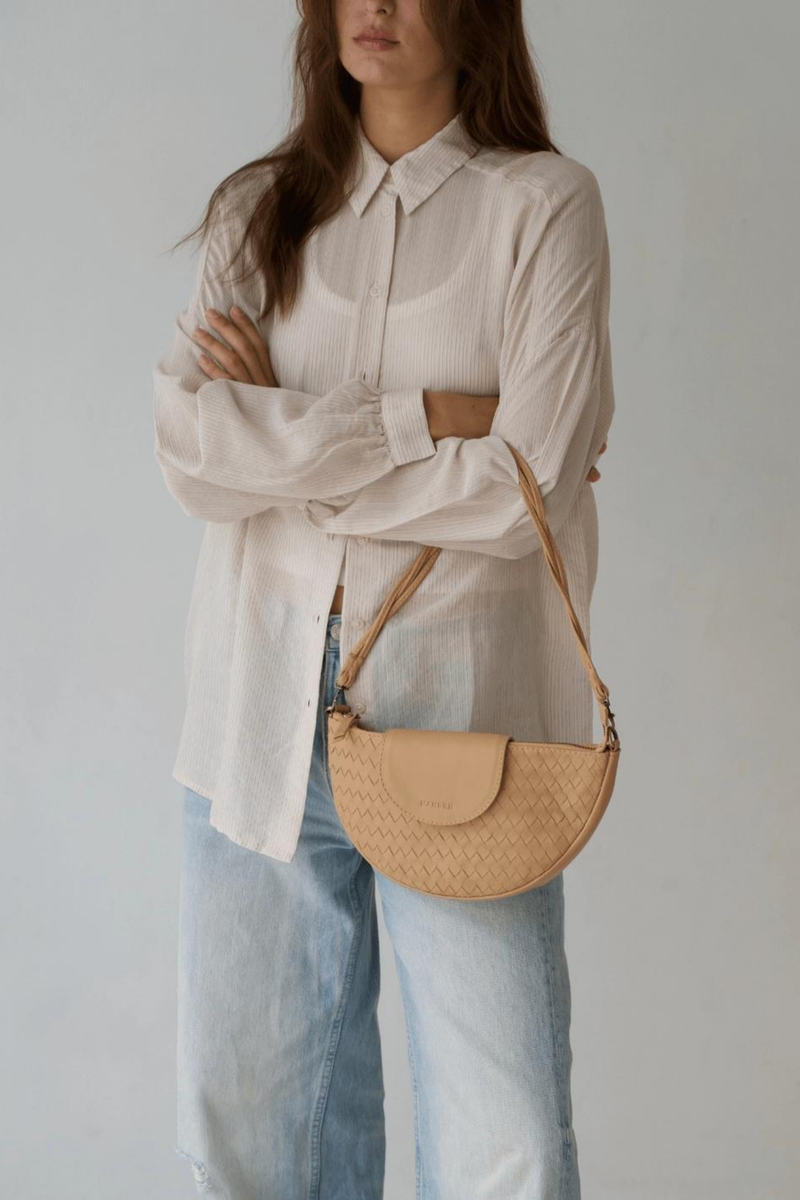 Naomi Woven Bag - Sand