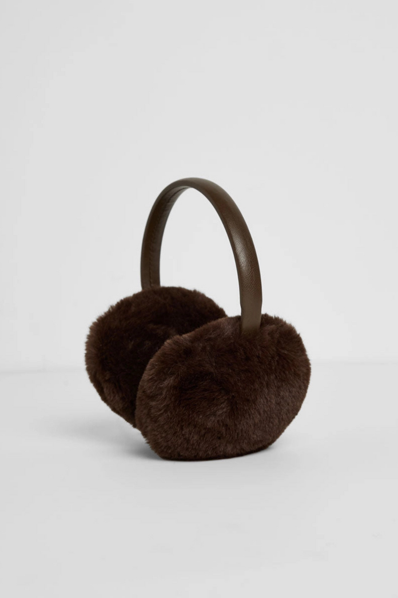 Chocolate Faux Fur Earmuffs