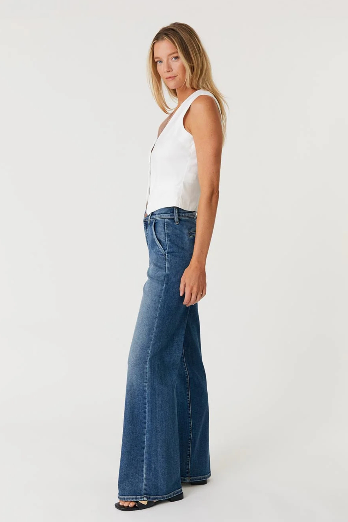 Ellis Blue Strand Denim Trouser