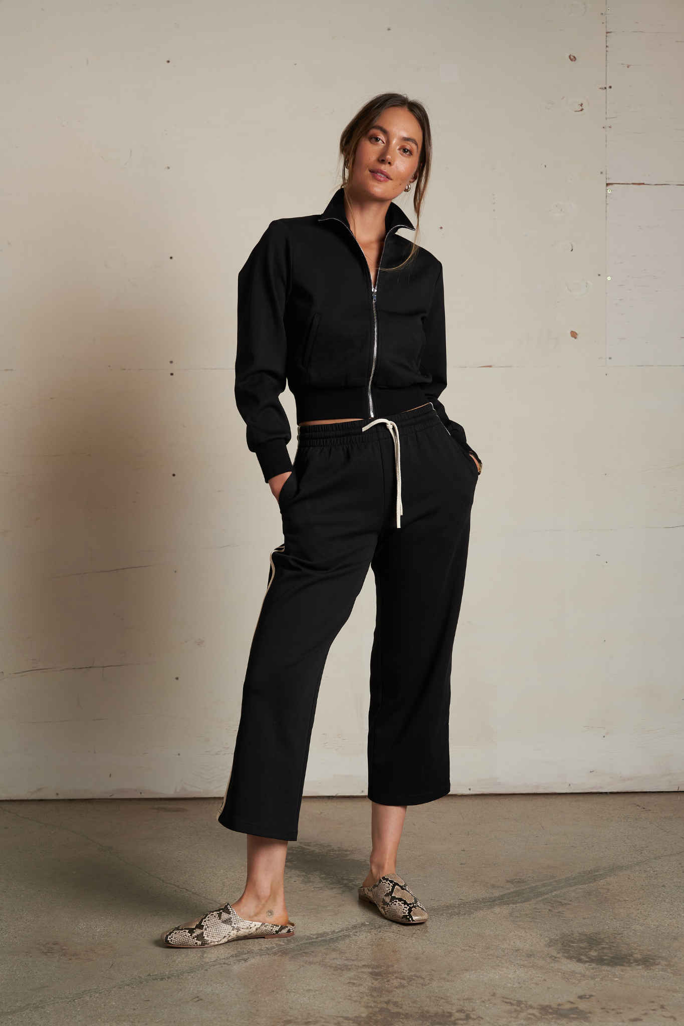 Milana Black Travel Track Jacket