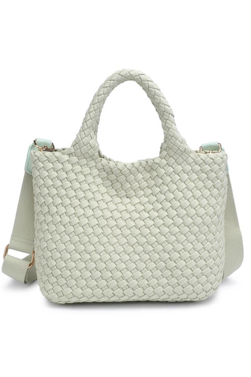 Sky's The Limit Small Pistachio Laced Up Tote