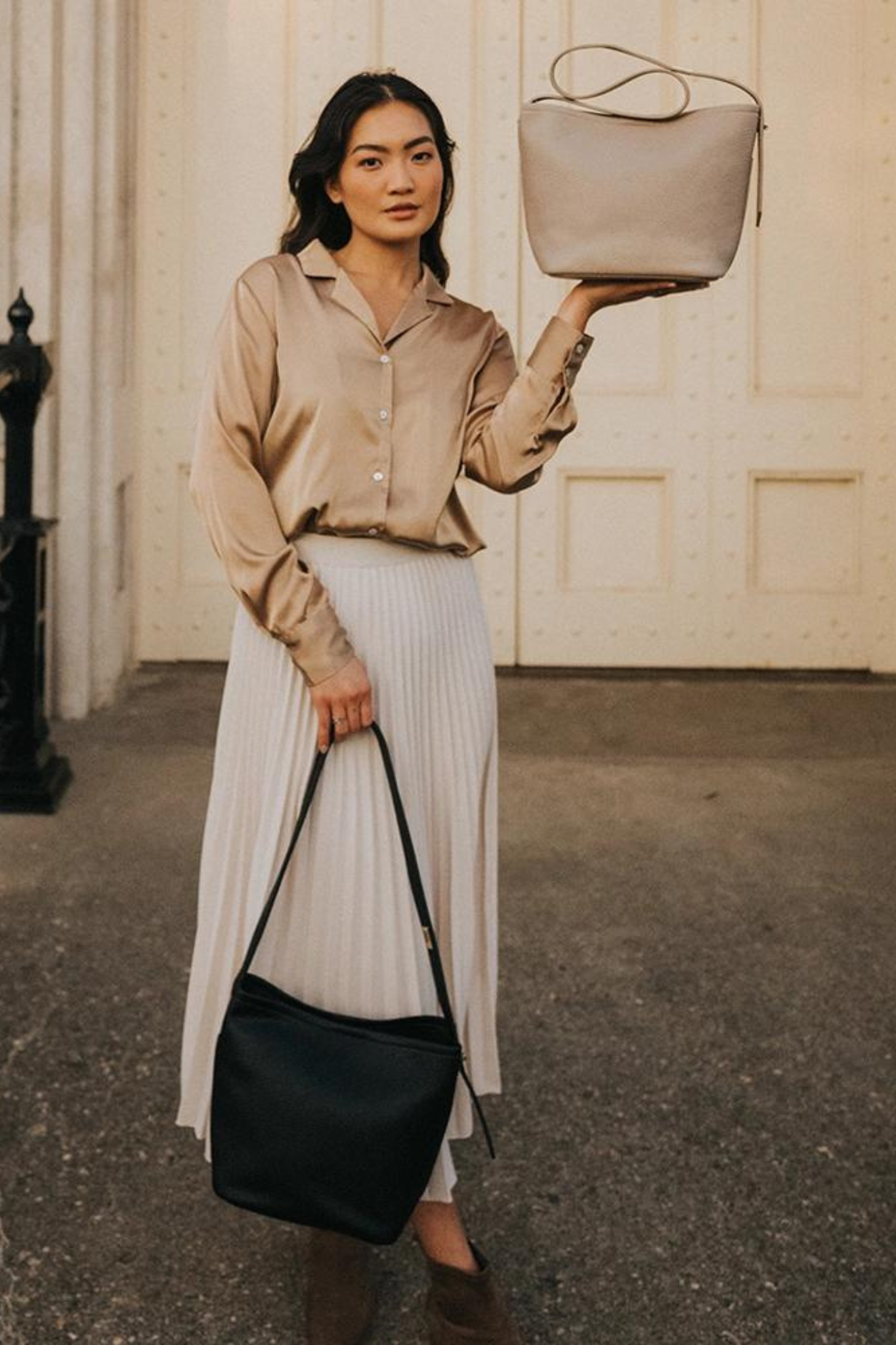Irina Taupe Shoulder Bag
