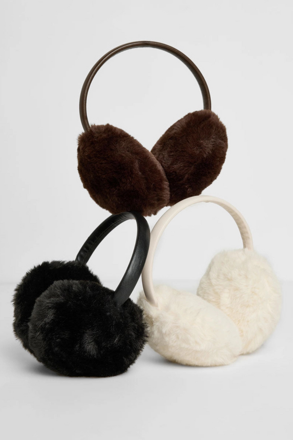 Black Faux Fur Earmuffs