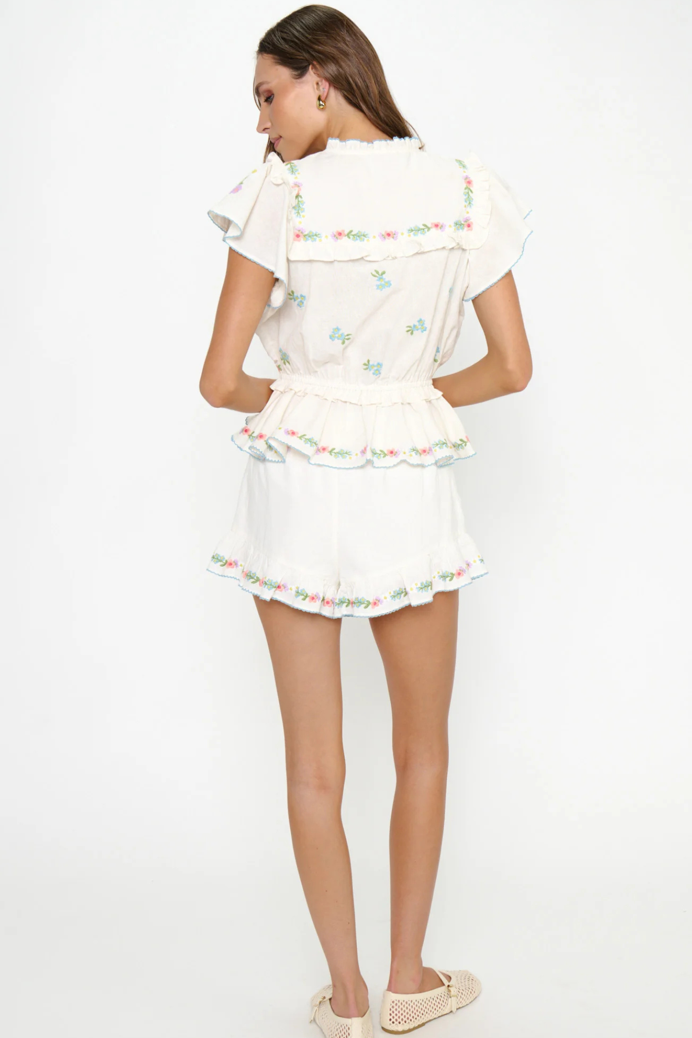 Cannes Meadow Embroidery Short