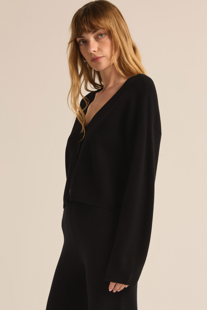 Estelle Black Knit Cardigan