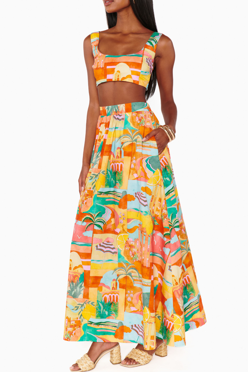 Pisa Postcards From Italia Skirt