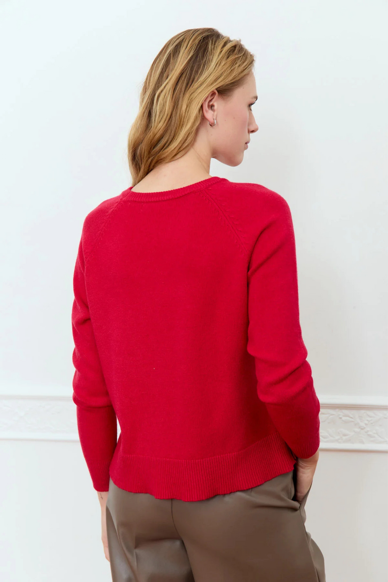 Begonia Cranberry Sweater