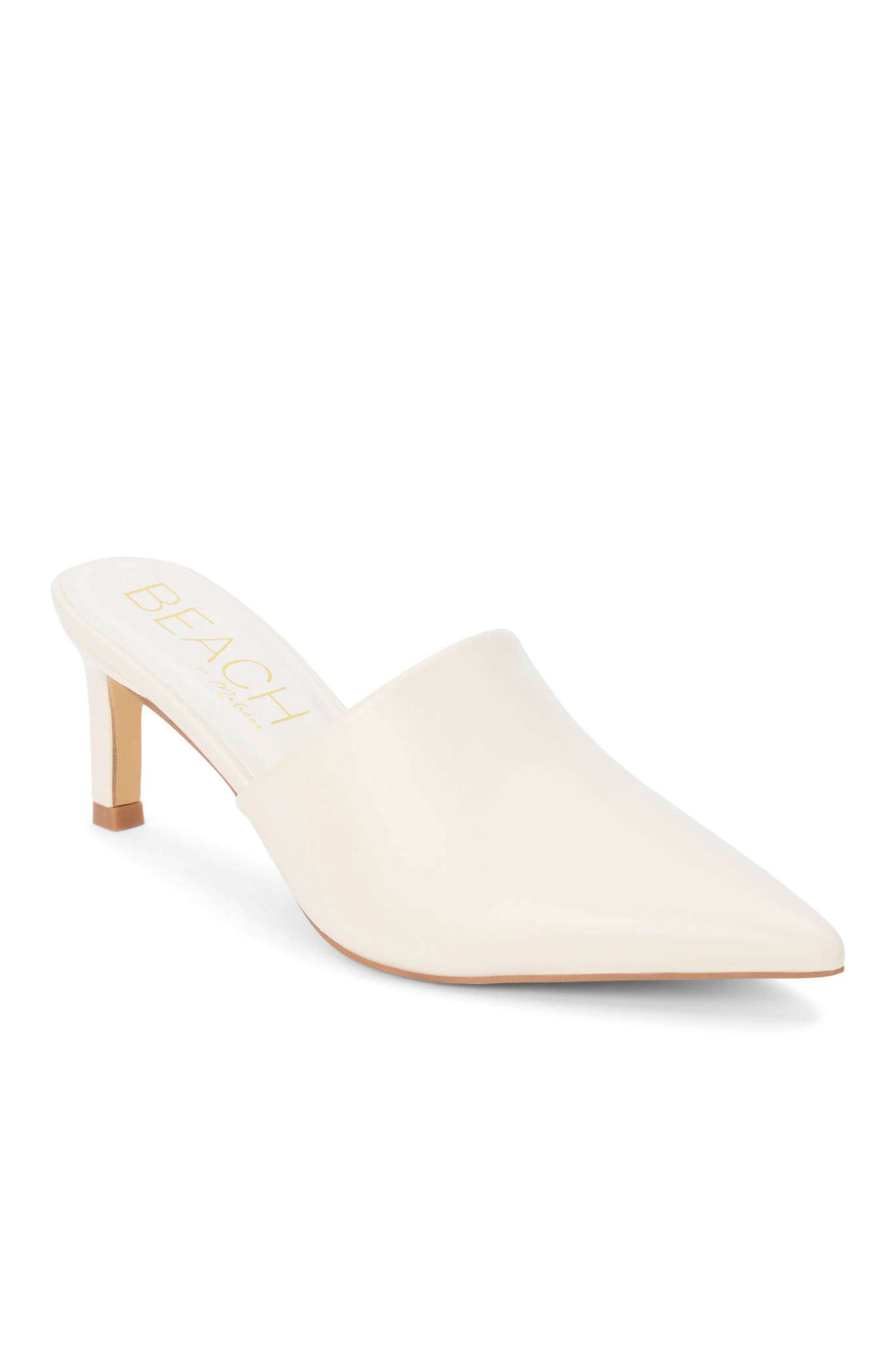 Garret Ivory Heeled Mule