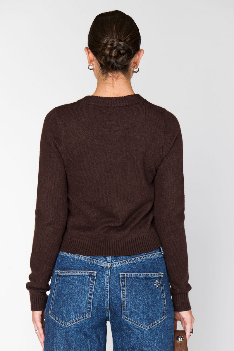 Tuck In Mocha Knit Sweater