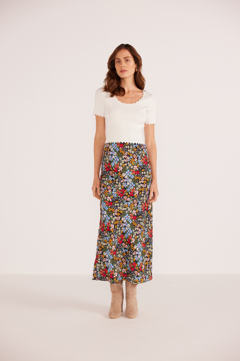 Josie Ditsy Floral Midi Skirt