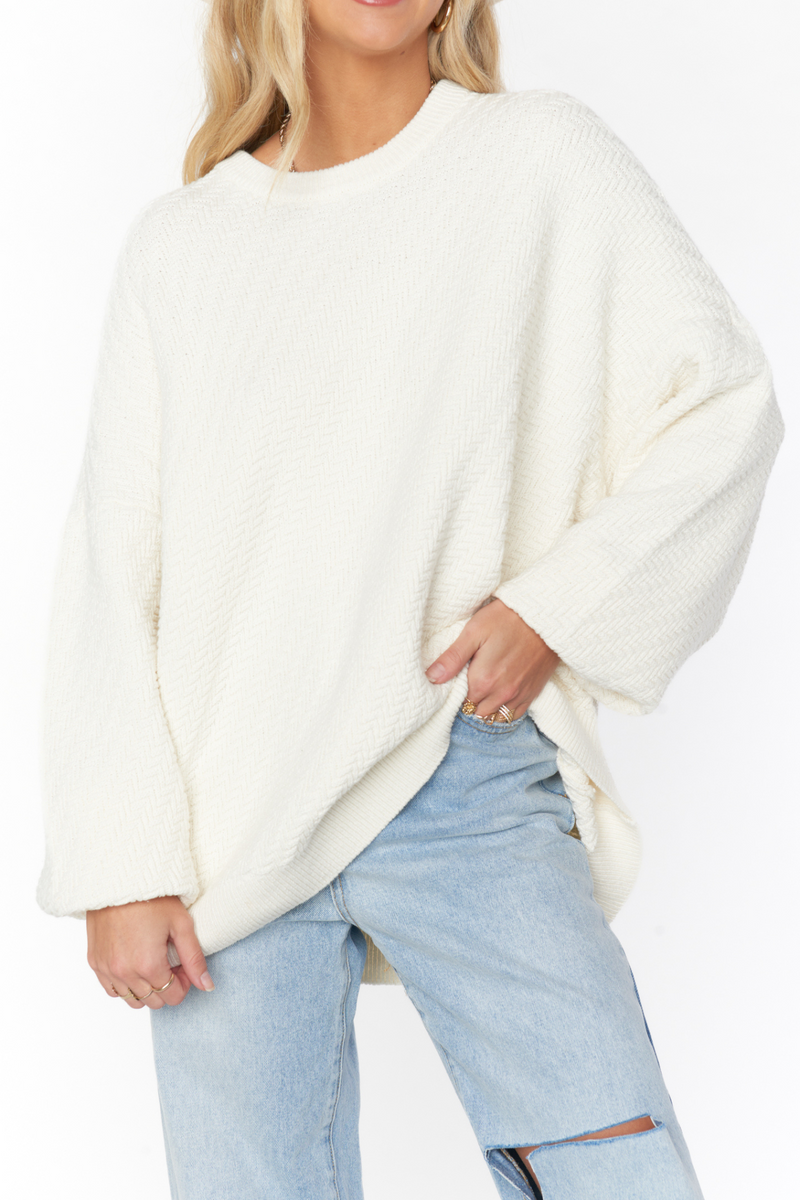 Crosby White Knit Sweater