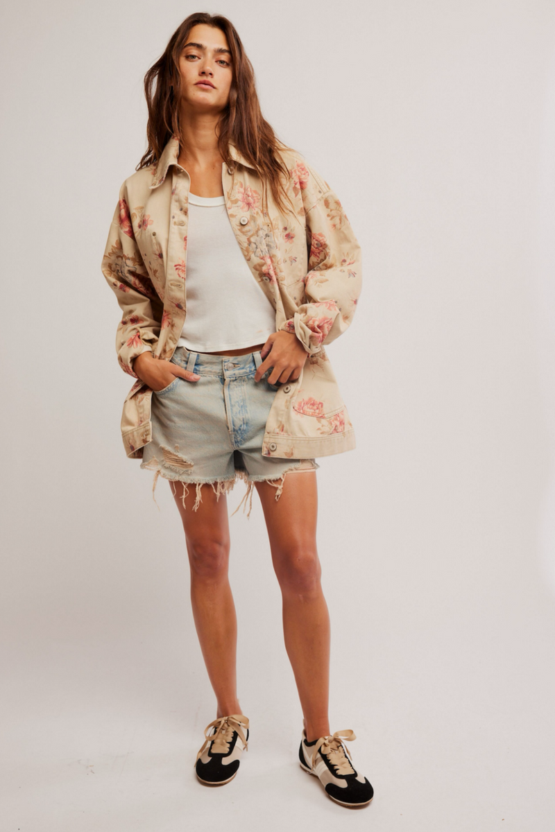 Avery Floral Denim Jacket