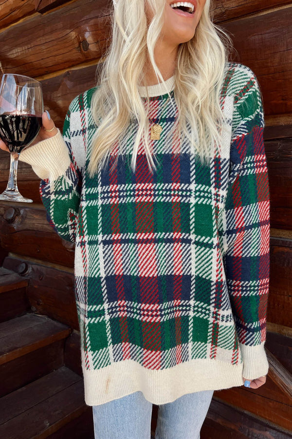 Ember Plaid Tunic Sweater