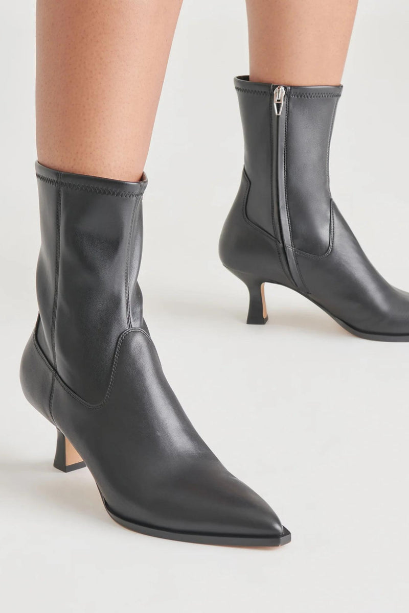 Arya Black Leather Boot