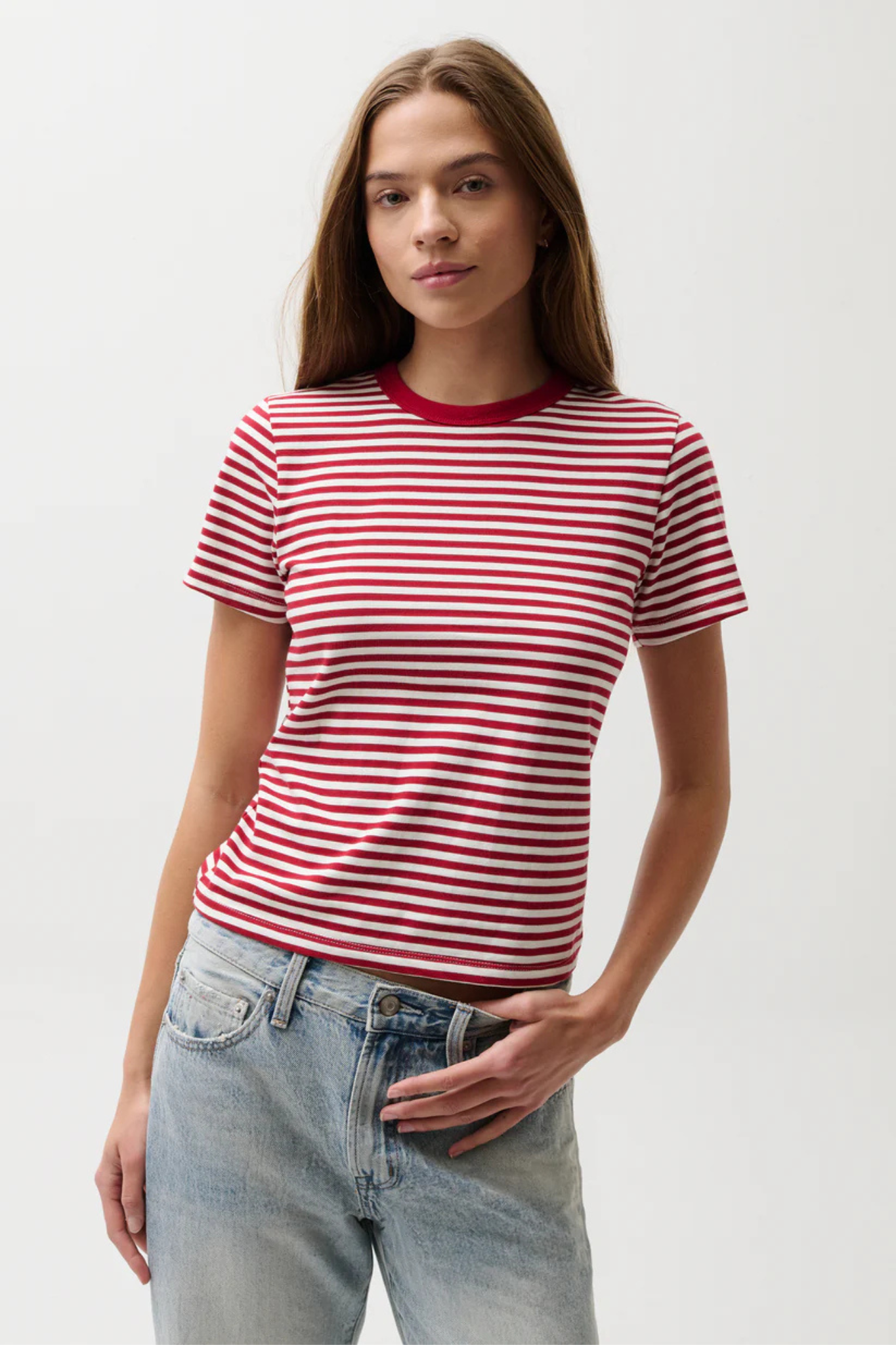Alba Racer Red Striped Tee