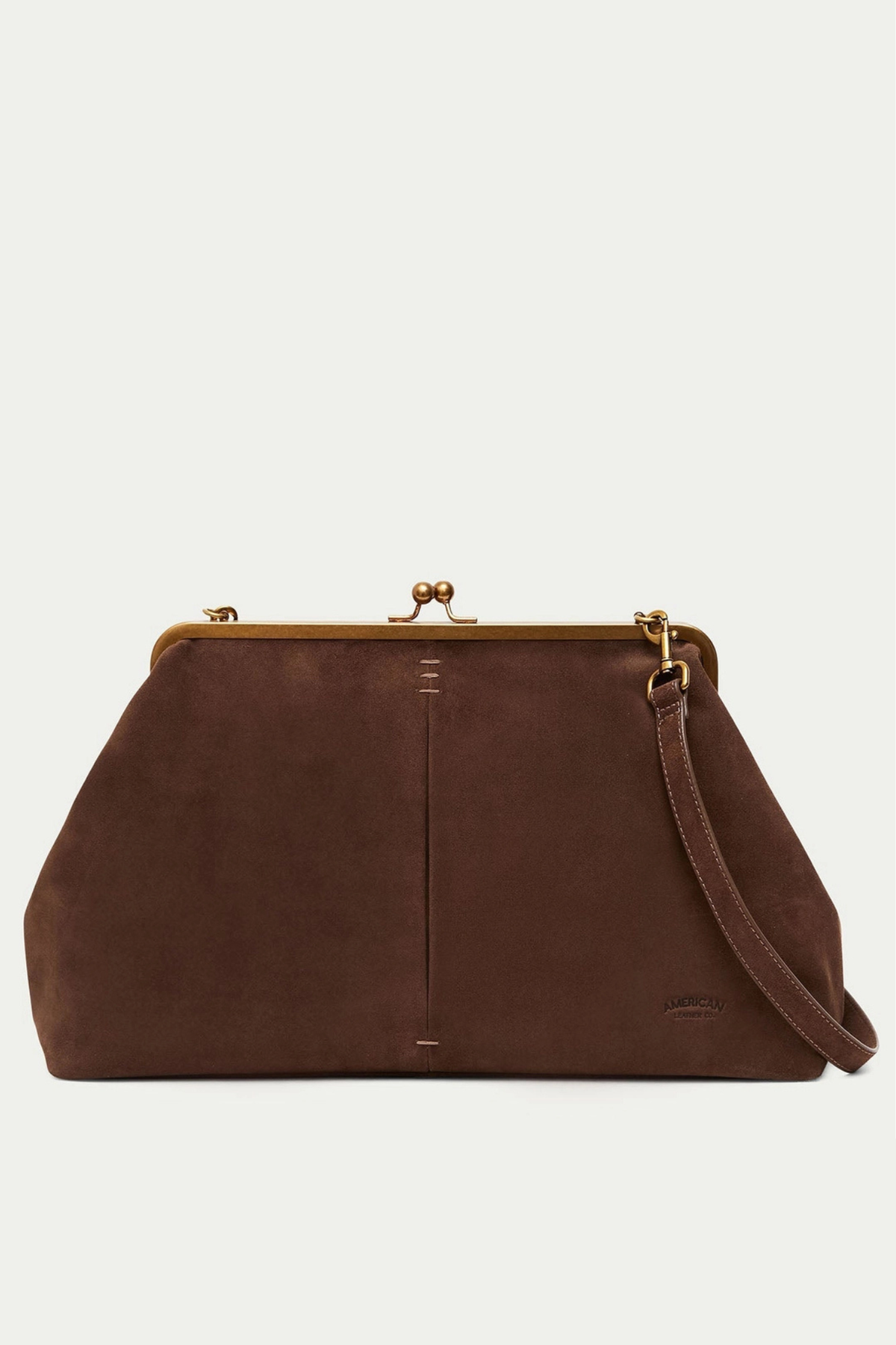 Grace Espresso Suede Oversized Clutch