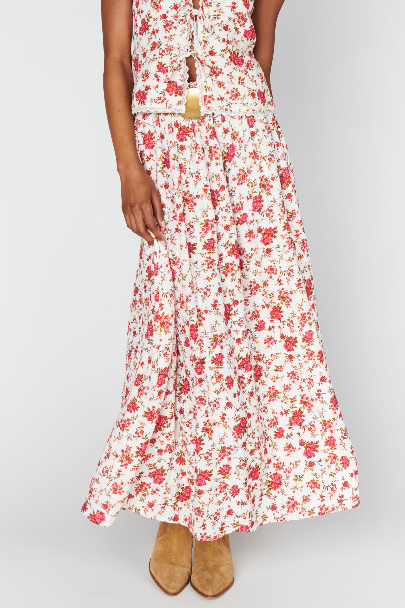 Adrianna Southern Roses Maxi Skirt
