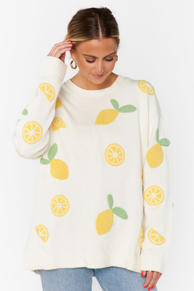 Lemon Sorbet Knit Sweater