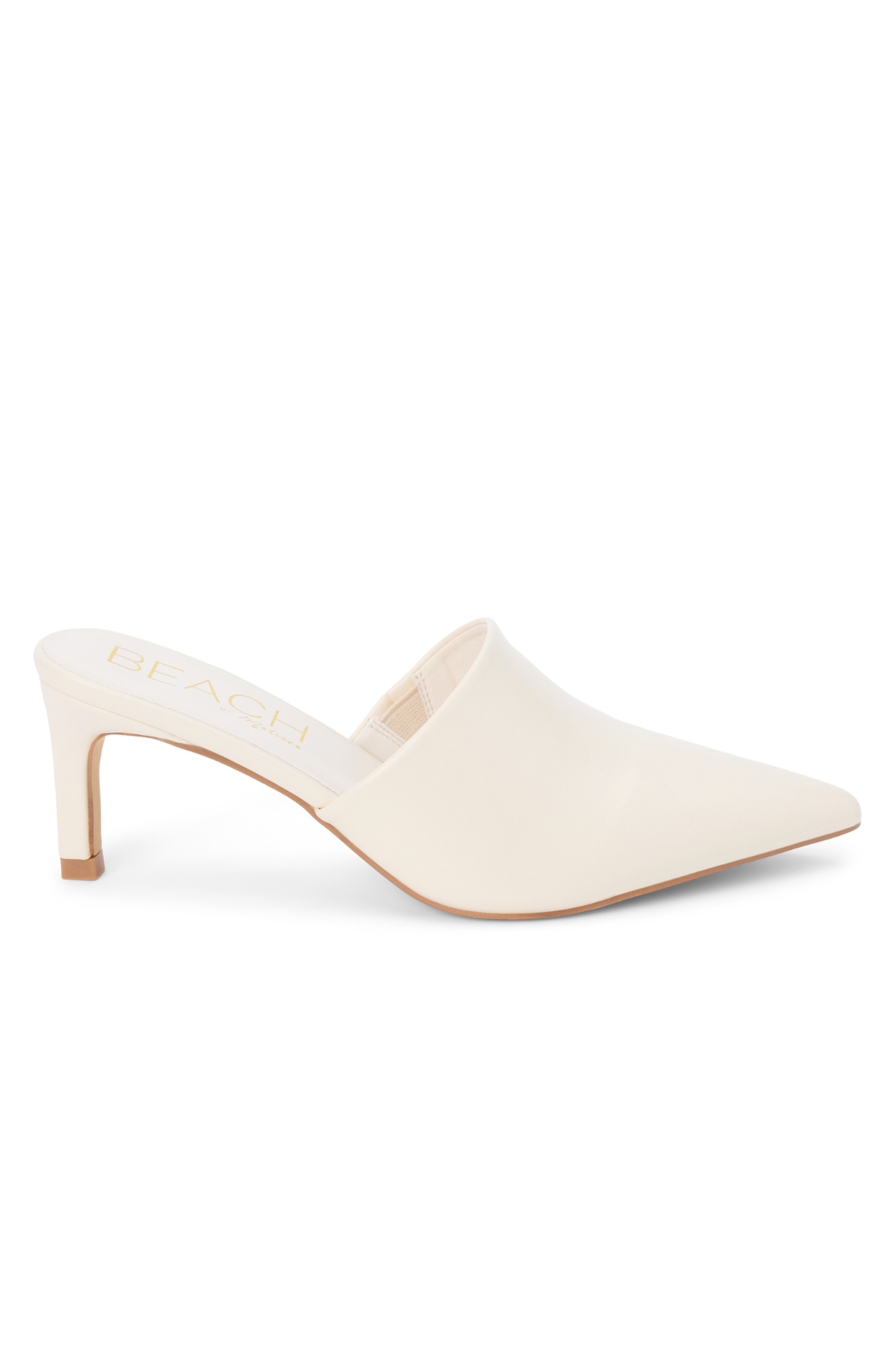 Garret Ivory Heeled Mule