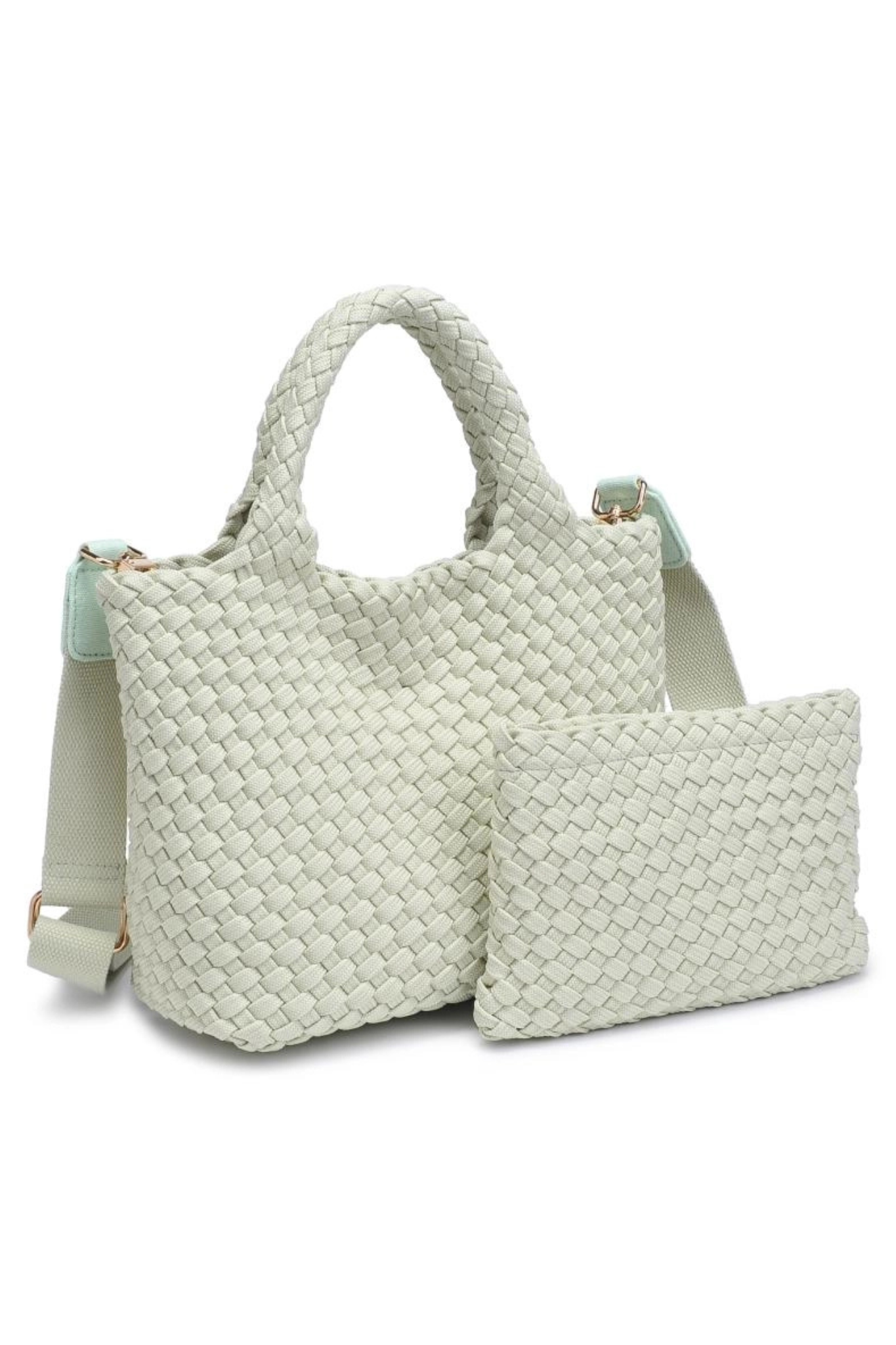 Sky's The Limit Small Pistachio Laced Up Tote