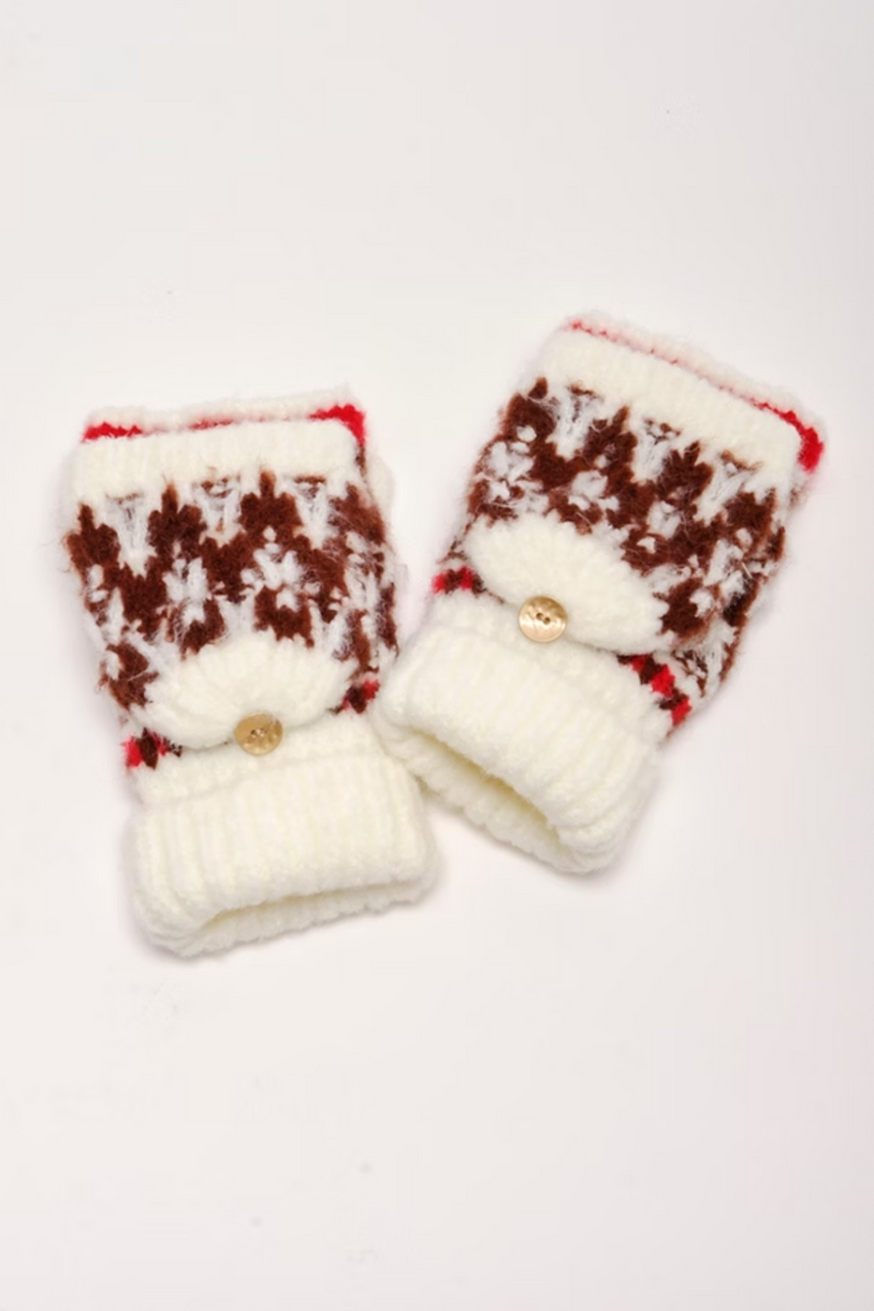 First Frost Ivory Fairisle Gloves