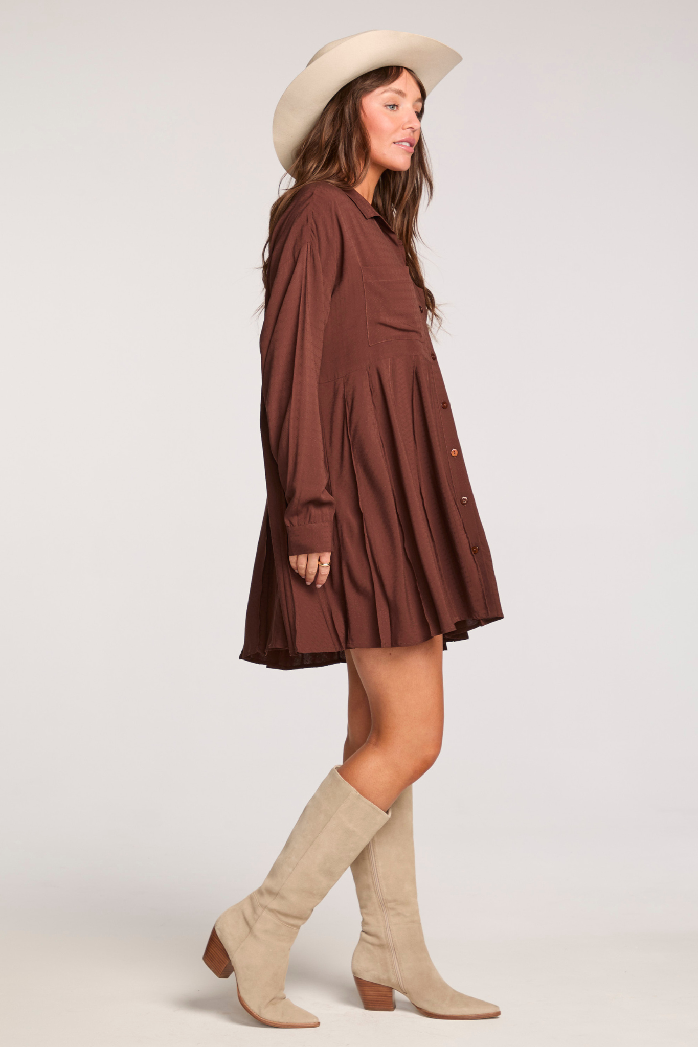 Aurellia Chocolate Mini Dress
