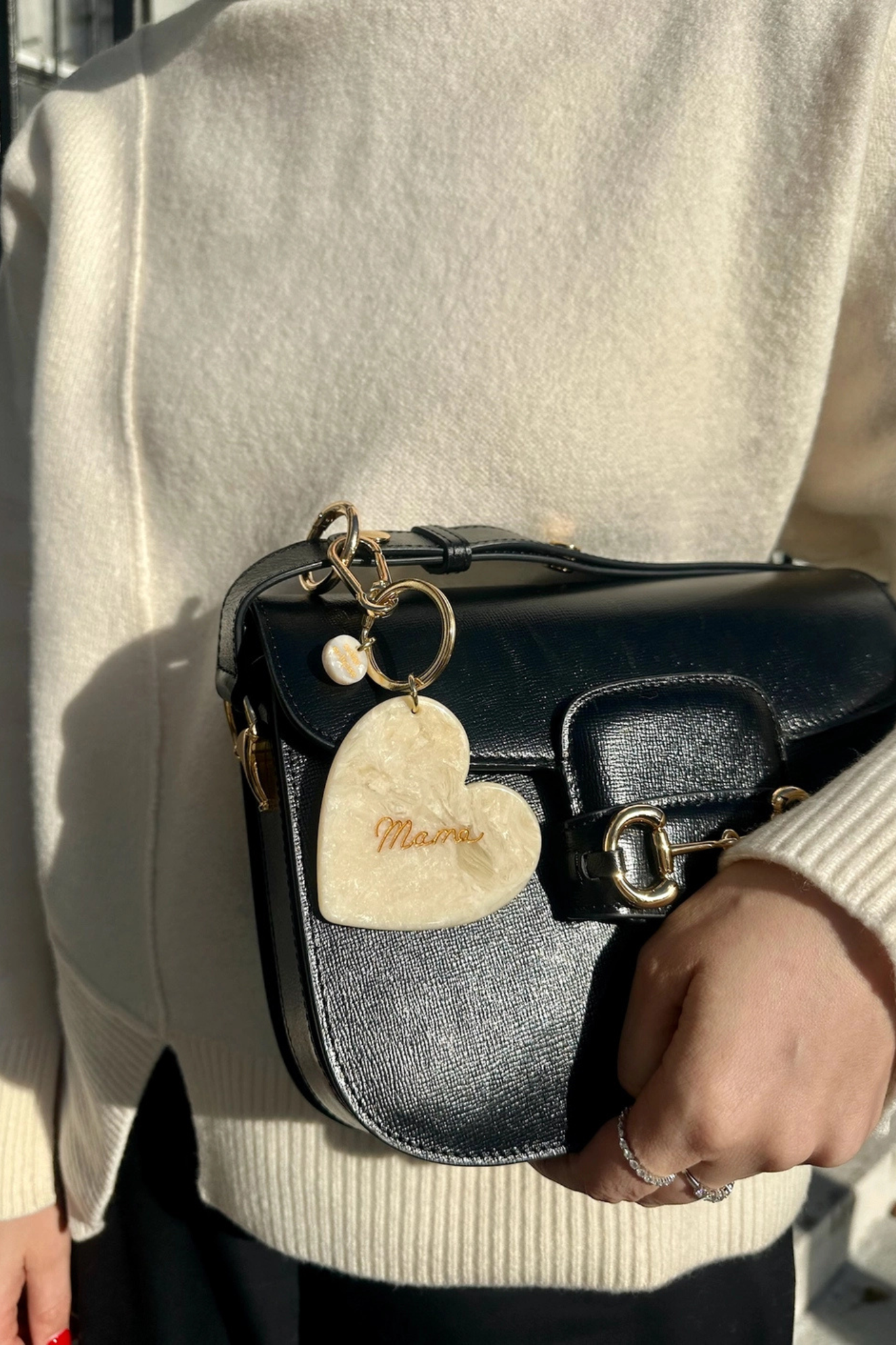 Mama Heart Bag Charm