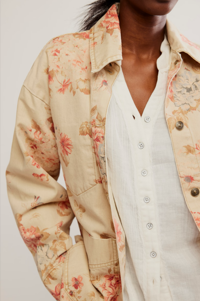 Avery Floral Denim Jacket