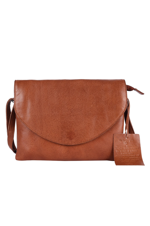 Marcus Cognac Leather Crossbody Bag