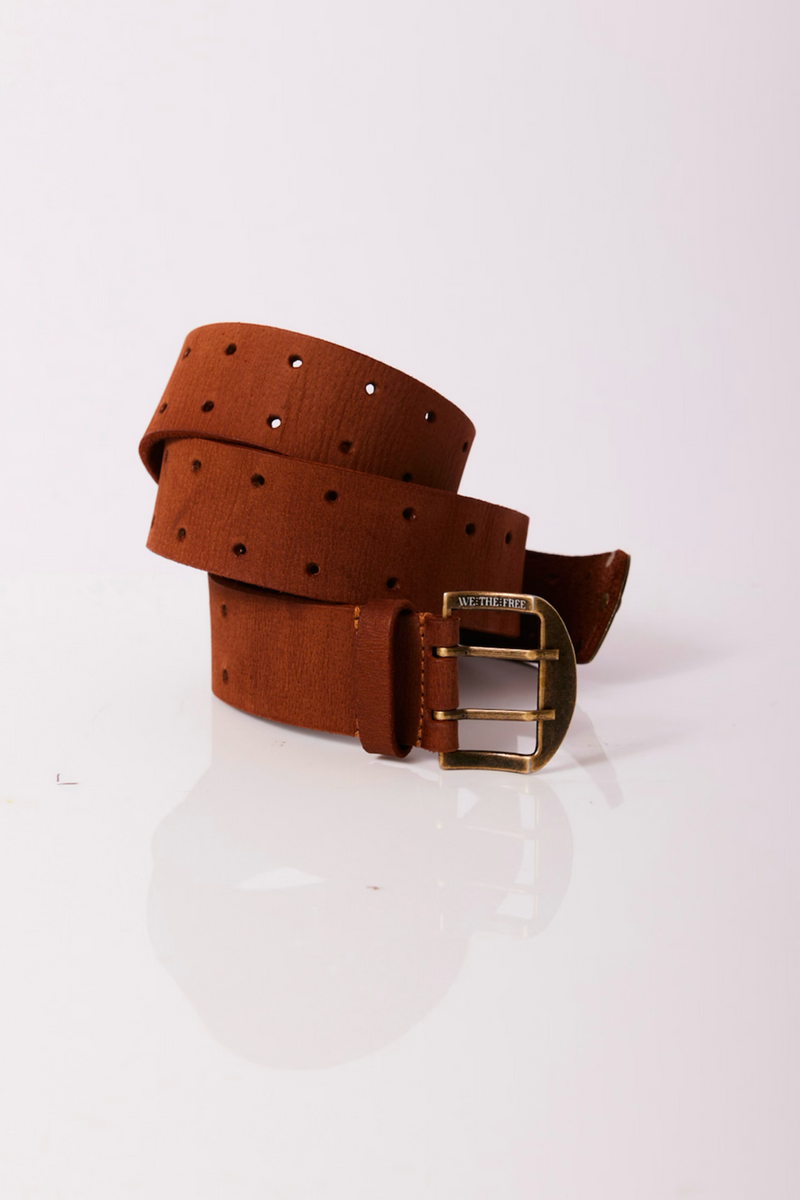 Double Cross Tan Belt