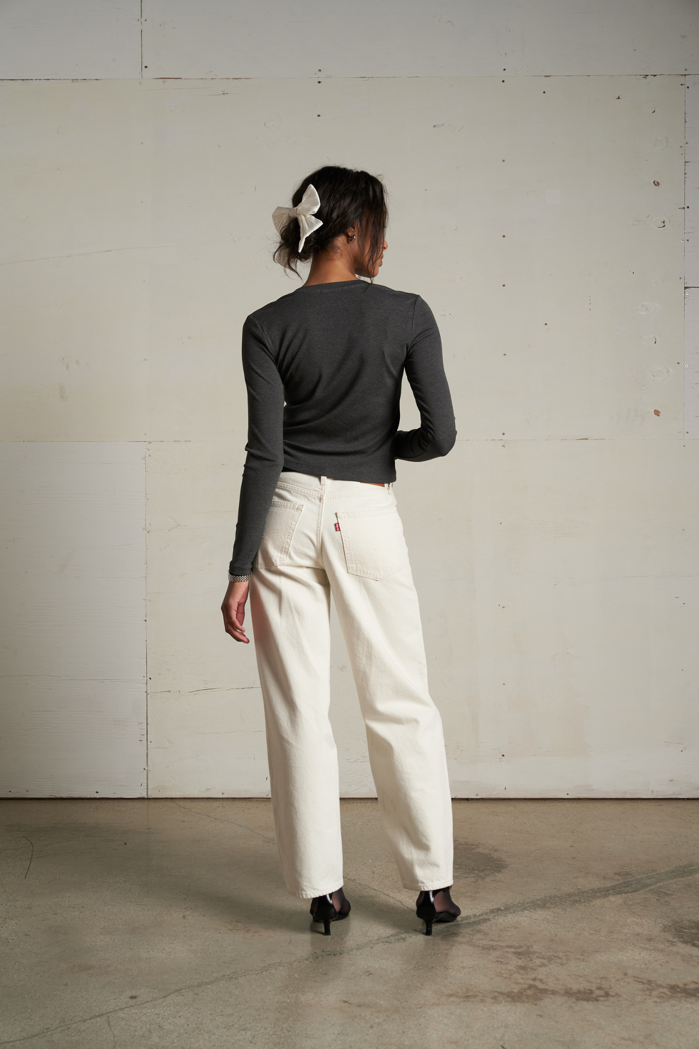 Maureen Charcoal Luxe Rib Cardigan