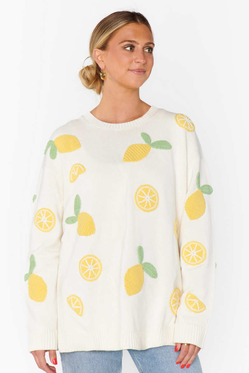 Lemon Sorbet Knit Sweater