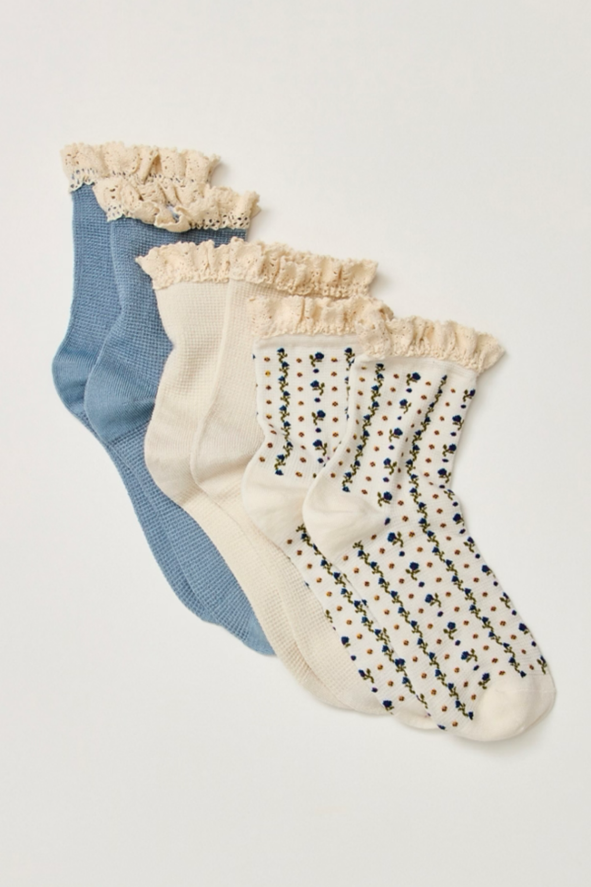 Blue Ruffle Sock Pack