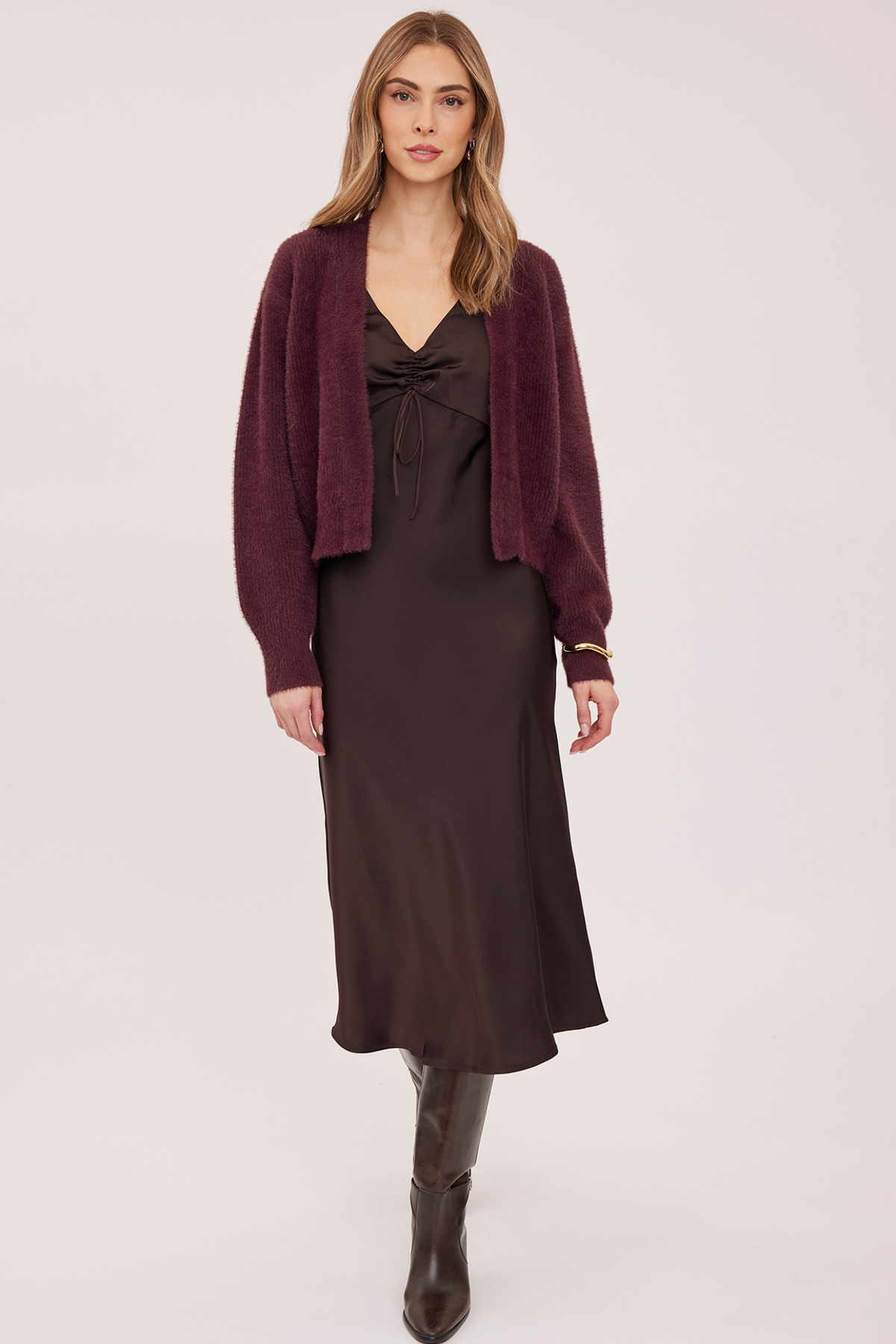 Theodora Port Cardigan
