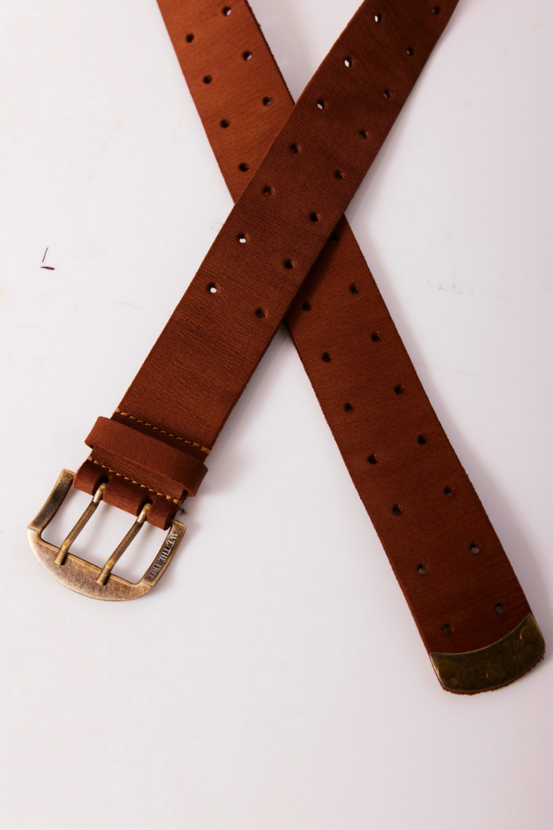 Double Cross Tan Belt